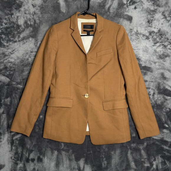 J.Crew Jackets & Blazers - J.Crew Regent Blazer Camel Brown Wool Blend Single Button Jacket Size 0